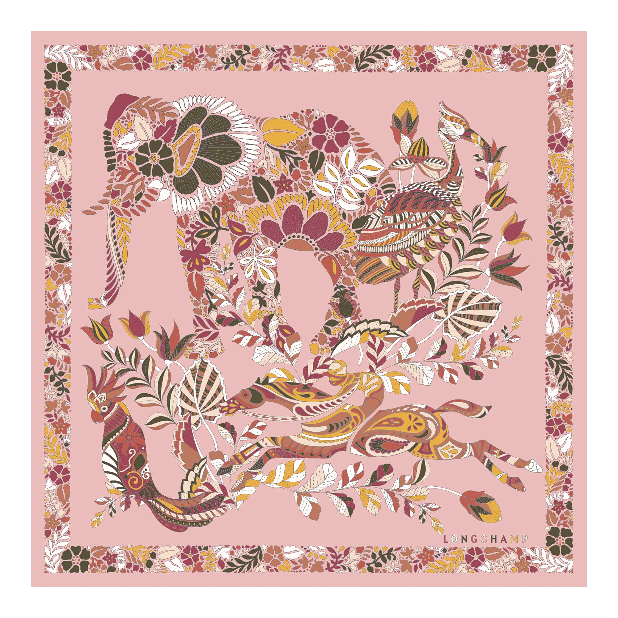 Forêt Longchamp Silk scarf 50