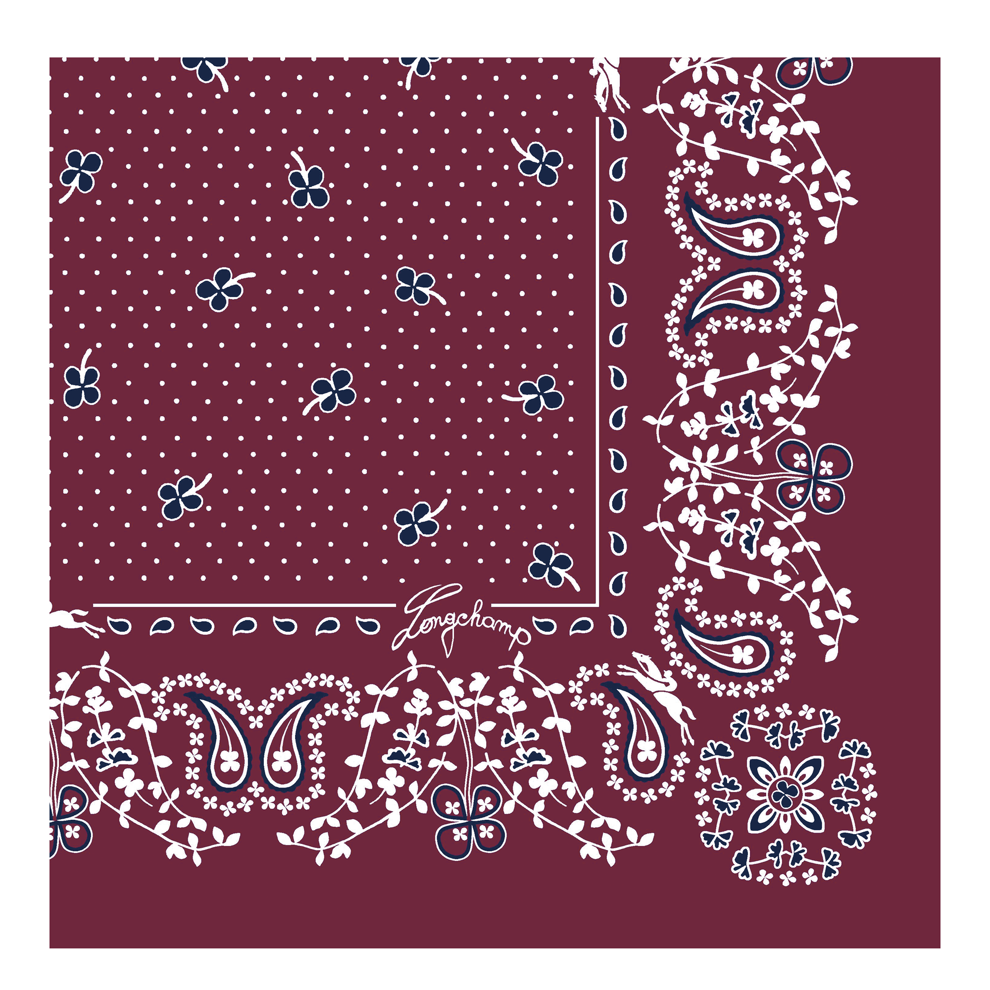 French Bandana Silk scarf 50