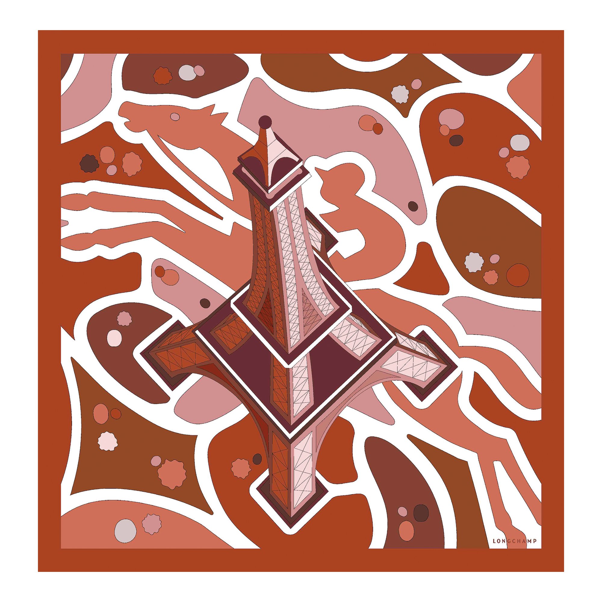 Equestrian Tower Silk scarf 70