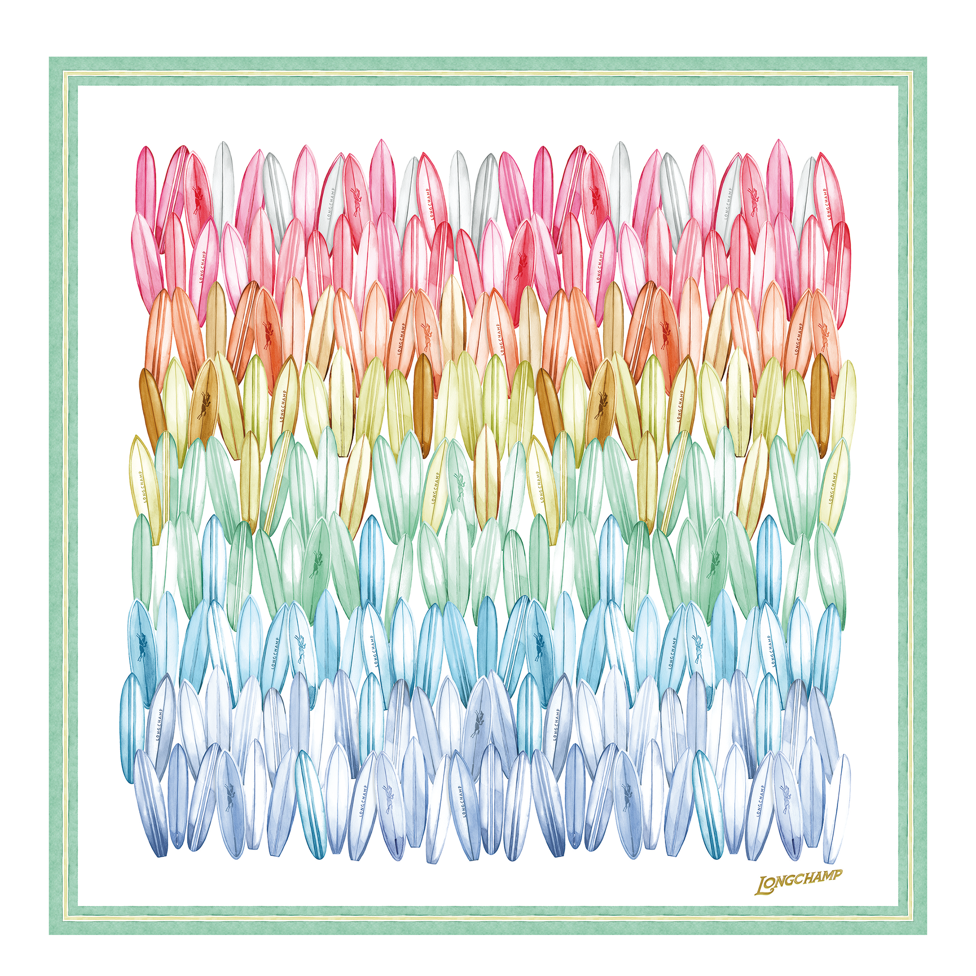 Camaïeu de Surf Silk scarf 90