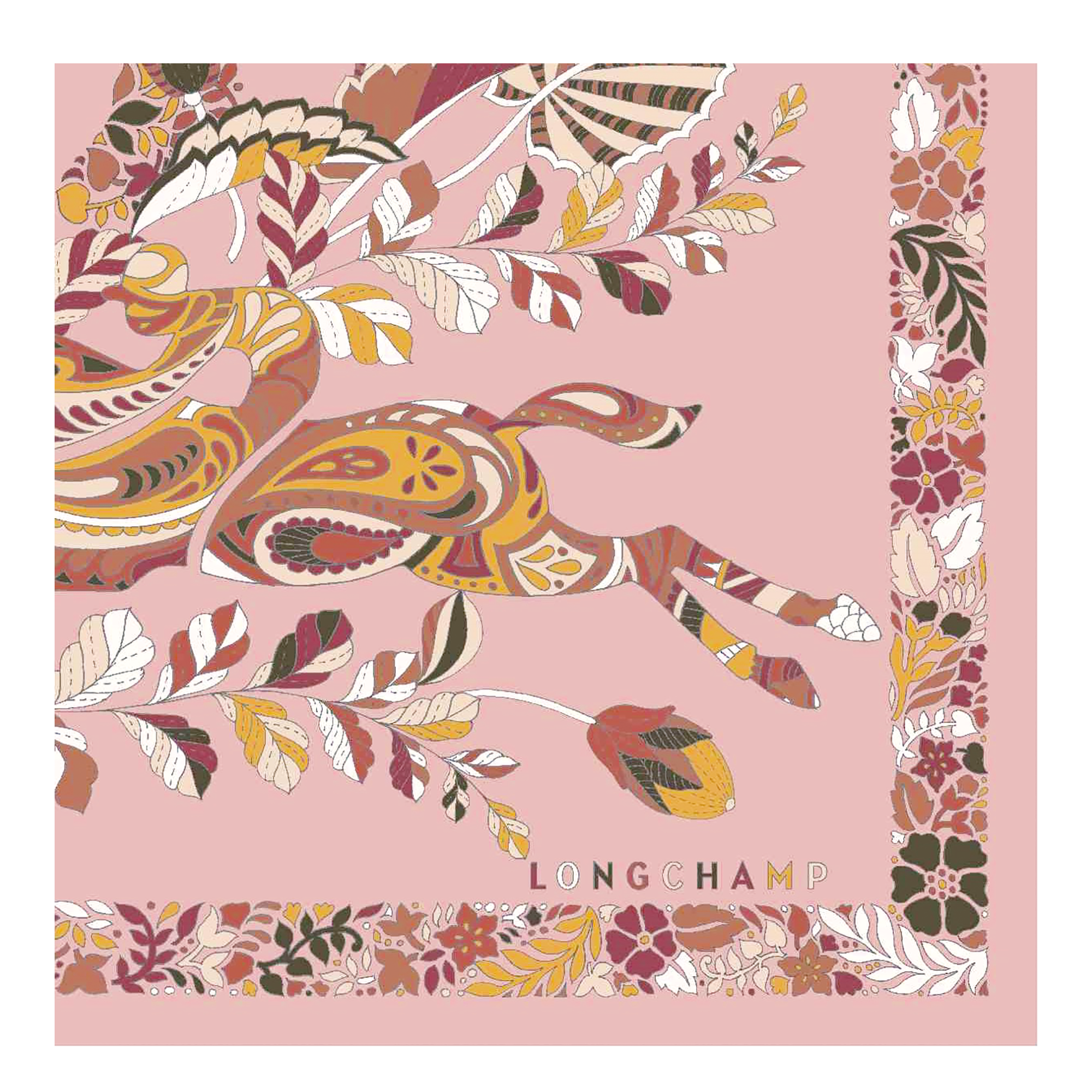 Forêt Longchamp Silk scarf 50